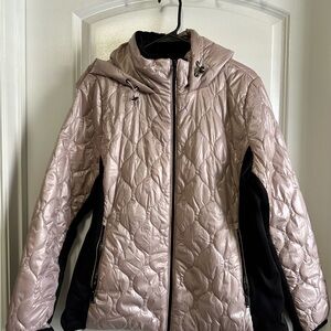 Calvin Klein Jeans Pink and Black Puffer Jacket